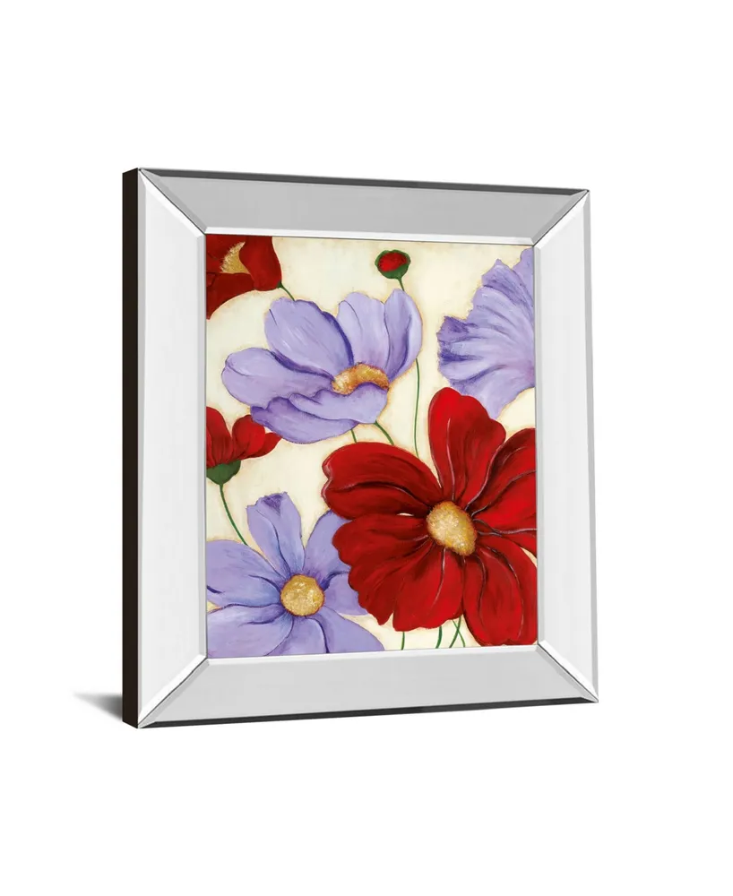 Classy Art Lavender and Red Ii by Tava Studios Mirror Framed Print Wall Art, 22" x 26"