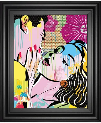 Classy Art Midnight Kiss by Tom Frazier Framed Print Wall Art, 22" x 26"