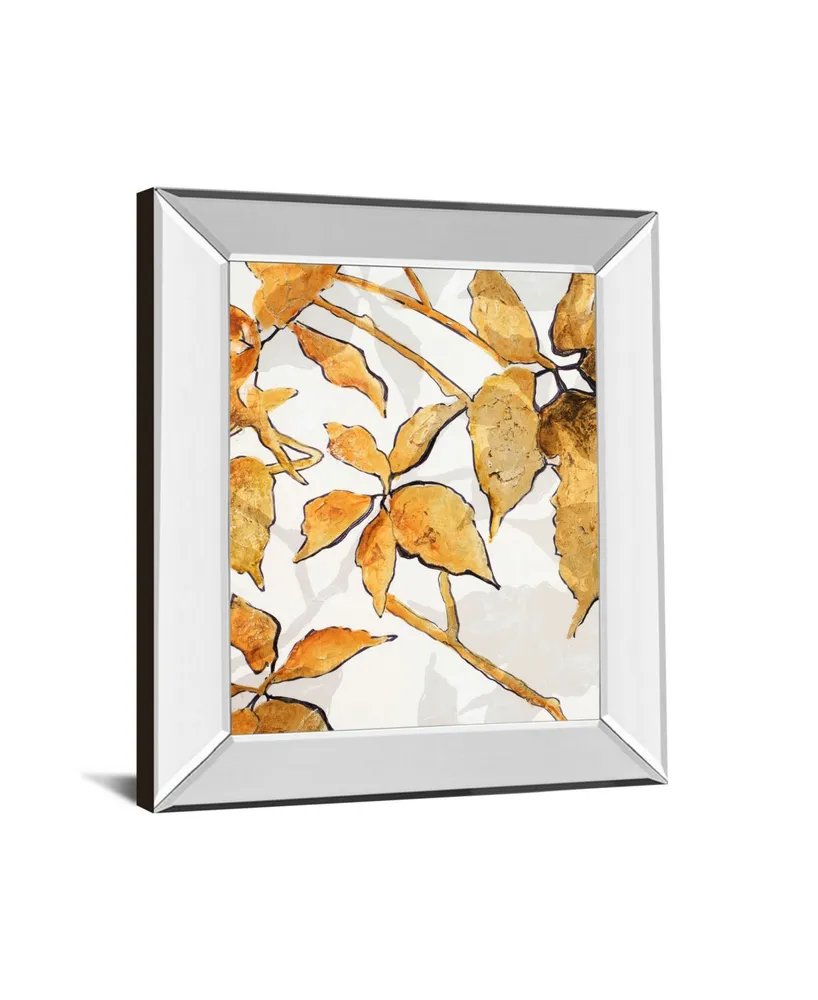 Classy Art Gold Shadows I by Patricia Pinto Mirror Framed Print Wall Art, 22" x 26"