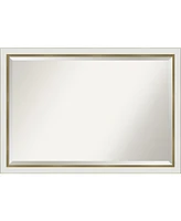 Amanti Art Eva Gold-tone Framed Bathroom Vanity Wall Mirror, 39.12" x 27.12"