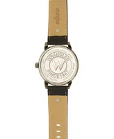 Wrangler Men's Watch, 48.5MM Ip Gun Metal Case with Milled Bezel, Grey Sand Satin Dial with White Arabic Numerals, Grey Strap with Logo Rivet and Whit