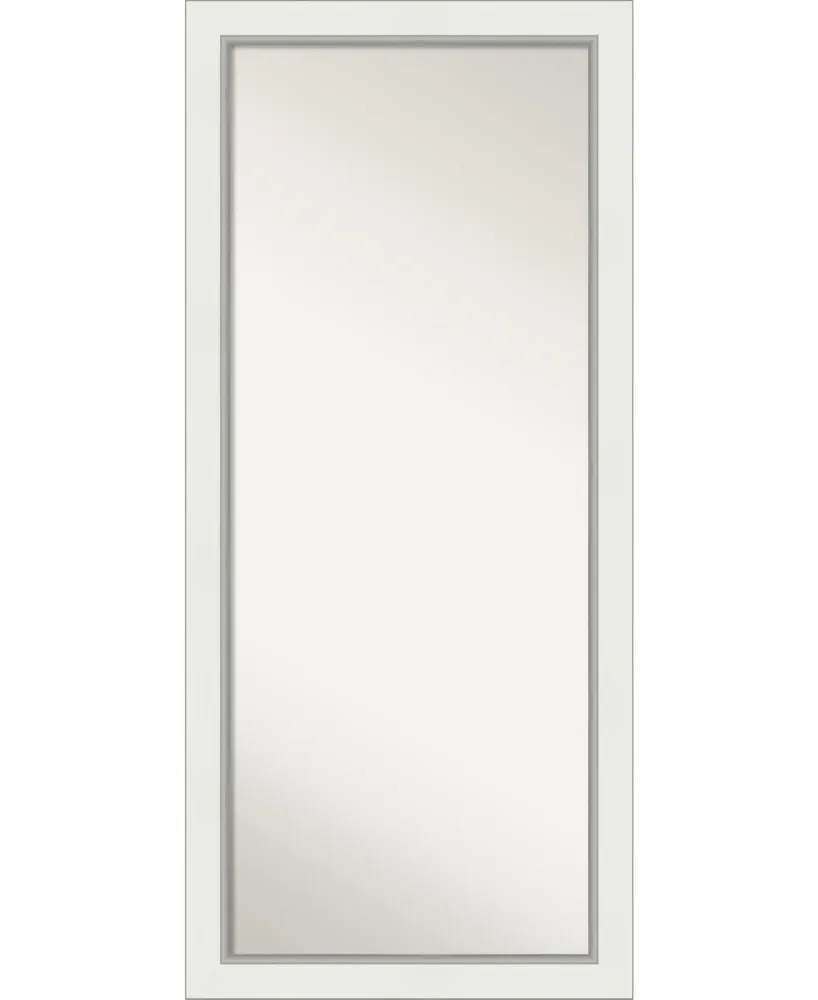 Amanti Art Eva Silver-tone Framed Floor/Leaner Full Length Mirror, 29.25" x 65.25"