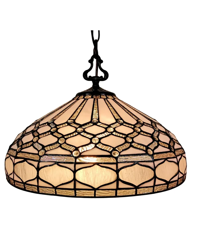 Amora Lighting Tiffany Style 2-Light Hanging Lamp