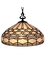 Amora Lighting Tiffany Style 2-Light Hanging Lamp