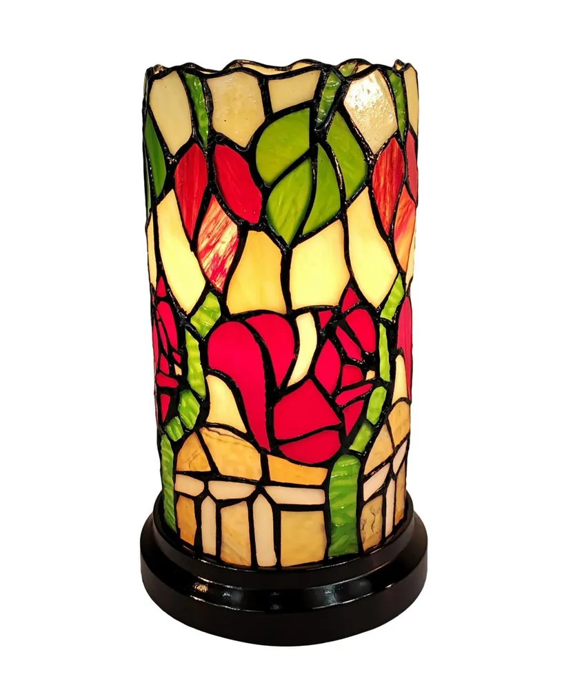 Amora Lighting Tiffany Style Floral Mini Table Lamp