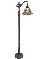 Amora Lighting Tiffany Style Adjustable Floor Lamp