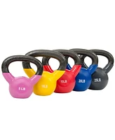 Sunny Health and Fitness Vinyl Coated Kettle Bell, 25 lbs