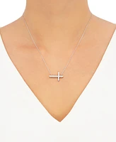 241 Wear It Both Ways Diamond Cross Pendant Necklace (1/2 ct. t.w.) in 14k White Gold