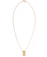 Diamond 1/4 ct. t.w. Multi Row Pendant Necklace in 14K Gold over Sterling Silver