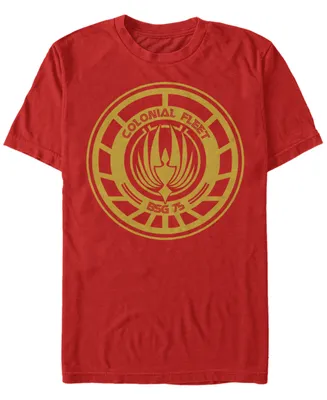 Fifth Sun Battlestar Galactica Men's Colonial Fleet Emblem Short Sleeve T-Shirt