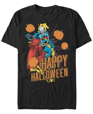 Marvel Men's Ghost Rider Happy Halloween Short Sleeve T-Shirt