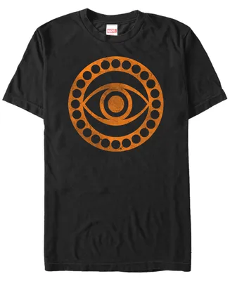 Marvel Men's Dr Strange Distressed Orange Eye Logo Short Sleeve T-Shirt