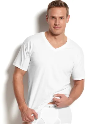 Hanes Men's Big & Tall 4-Pk. Cotton V-Neck Undershirts