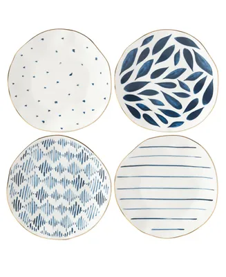 Lenox Blue Bay Assorted Porcelain Dessert Plates, Set of 4