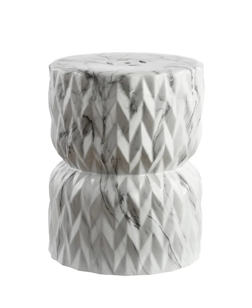 Chevron Drum Garden Stool