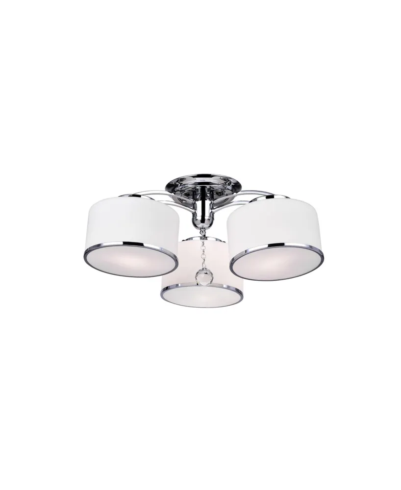 Cwi Lighting Frosted 3 Light Flush Mount