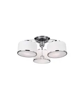 Cwi Lighting Frosted 3 Light Flush Mount