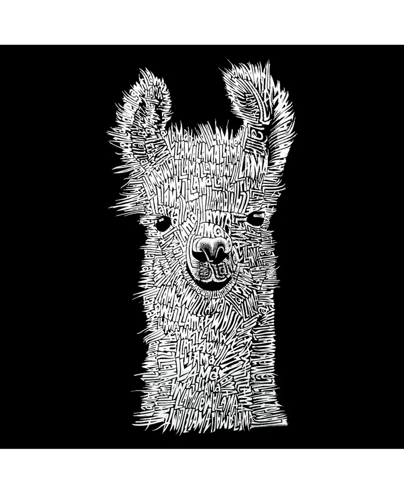 La Pop Art Women's Word Hooded Sweatshirt -Llama
