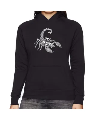 La Pop Art Women's Word Hooded Sweatshirt -Types Of Scorpions