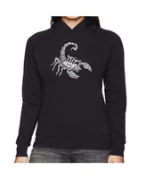 La Pop Art Women's Word Hooded Sweatshirt -Types Of Scorpions