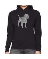 La Pop Art Women's Word Hooded Sweatshirt -Pitbull