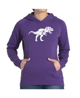 La Pop Art Women's Word Hooded Sweatshirt -Tyrannosaurus Rex