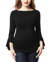 Kimi + Kai Andrea Maternity Ruched Top