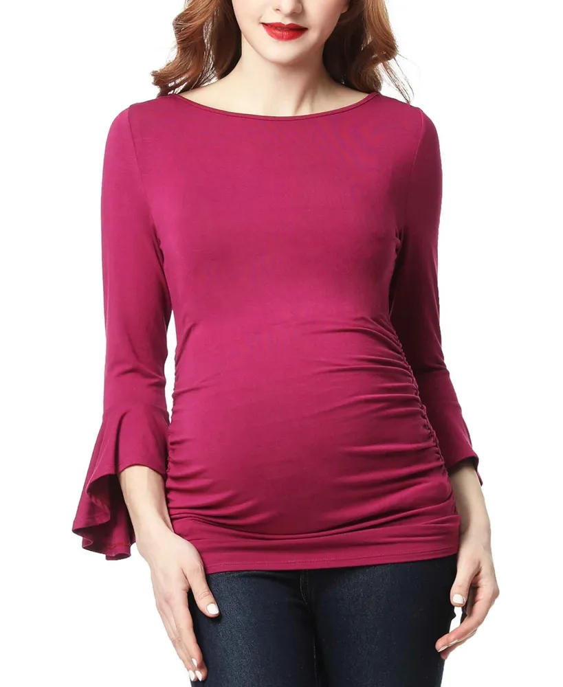 Kimi + Kai Andrea Maternity Ruched Top