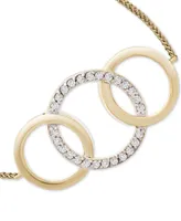 Wrapped Diamond Triple Ring Bolo Bracelet (1/10 ct. t.w.) in 14k Gold, Created for Macy's