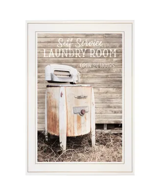 Trendy Decor 4U Laundry Room by Lori Deiter, Ready to hang Framed Print, White Frame, 15" x 21"