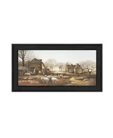 Trendy Decor 4U Early Risers By John Rossini, Printed Wall Art, Ready to hang, Black Frame, 33" x 19"