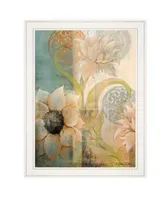 Trendy Decor 4U Meandering Flowers I by Dee Dee, Ready to hang Framed Print, White Frame, 21" x 27"