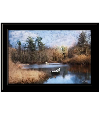 Trendy Decor 4U Riverside by Robin-Lee Vieira, Ready to hang Framed Print, Black Frame, 21" x 15"