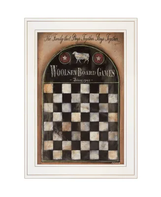 Trendy Decor 4U Woolsey Board Game by Pam Britton, Ready to hang Framed Print, Frame