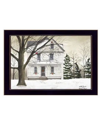 Trendy Decor 4U Winter Porch By Billy Jacobs, Printed Wall Art, Ready to hang, Black Frame, 18" x 14"