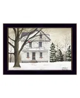 Trendy Decor 4U Winter Porch By Billy Jacobs, Printed Wall Art, Ready to hang, Black Frame, 18" x 14"