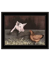 Trendy Decor 4U Bacon Eggs by Billy Jacobs, Ready to hang Framed Print, Black Frame, 19" x 15"