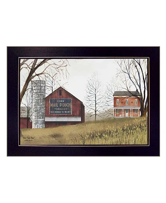 Trendy Decor 4U Mail Pouch Barn By Billy Jacobs, Printed Wall Art, Ready to hang, Black Frame, 18" x 14"