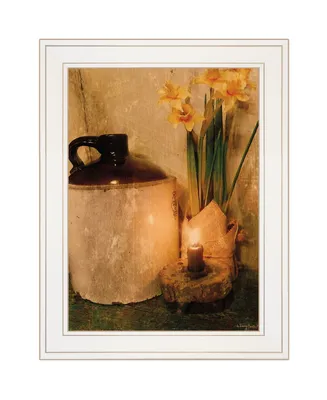 Trendy Decor 4U Daffodils by Candlelight by Anthony Smith, Ready to hang Framed Print, Frame