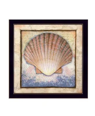 Trendy Decor 4U Shell By Ed Wargo, Printed Wall Art, Ready to hang, Black Frame, 14" x 14"