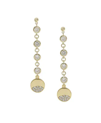Ettika Dangle Dipped Gold and Crystal Earrings