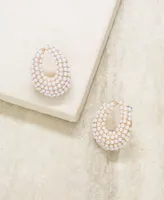 Ettika Cluster Stud Imitation Pearl Earrings