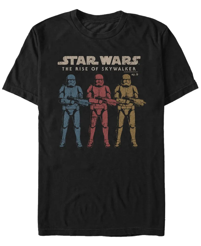 Star Wars Men's Episode Ix Rise of Skywalker Rainbow Troopers T-shirt