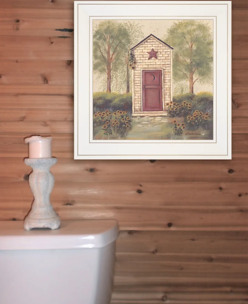 Trendy Decor 4U Folk Art Outhouse Iii by Pam Britton, Ready to hang Framed Print, Frame