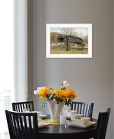 Trendy Decor 4U The Old Humpback Bridge by Billy Jacobs, Ready to hang Framed Print, White Frame, 19" x 15"