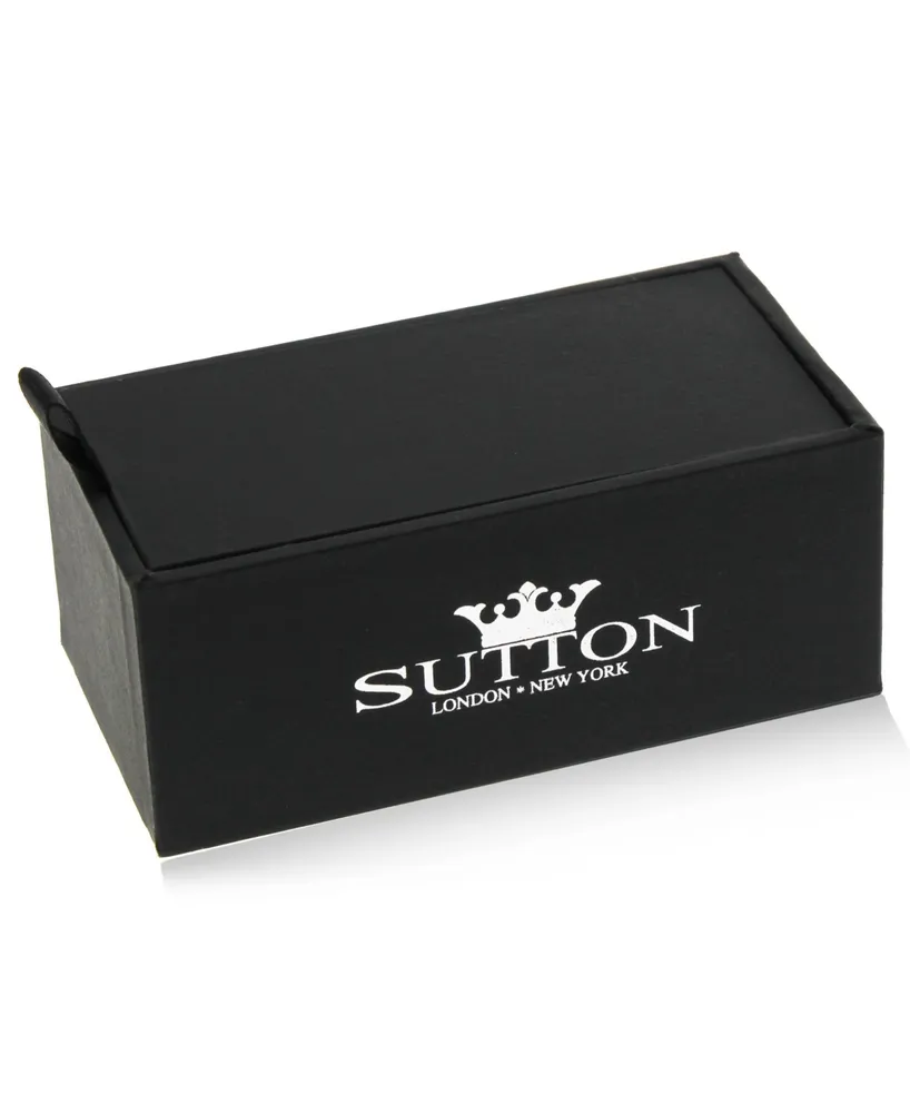 Sutton Stainless Steel Stone Inset Cufflinks