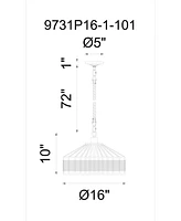 Cwi Lighting Padma 1 Light Chandelier
