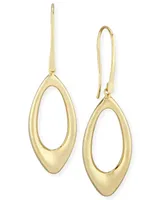 Open Teardrop Earrings Set in 14k Gold