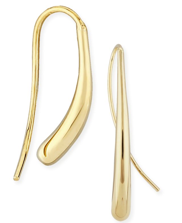 Fluid Teardrop Earrings Set 14k White or Yellow Gold
