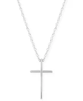 Solid Cross Necklace Set 14k Yellow, White or Rose Gold